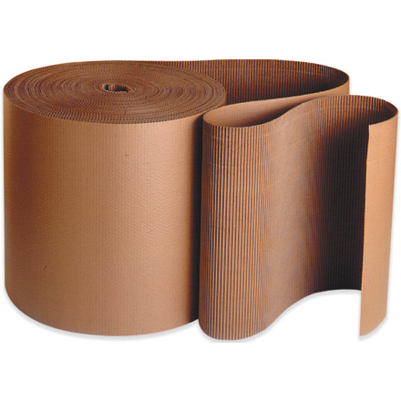 6" x 250' - A Flute Kraft Singleface Corrugated Roll