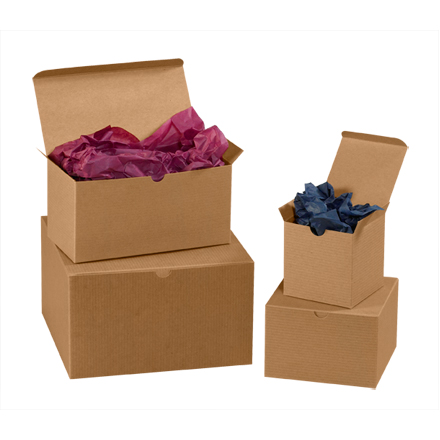 7 x 7 x 7" Kraft Gift Boxes