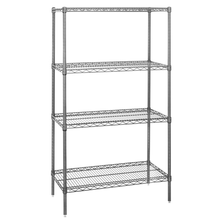 72 x 24 x 86" - 4 Shelf Wire Shelving Starter Unit