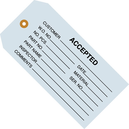 4 <span class='fraction'>3/4</span> x 2 <span class='fraction'>3/8</span>" - "Accepted (Blue)" Inspection Tags