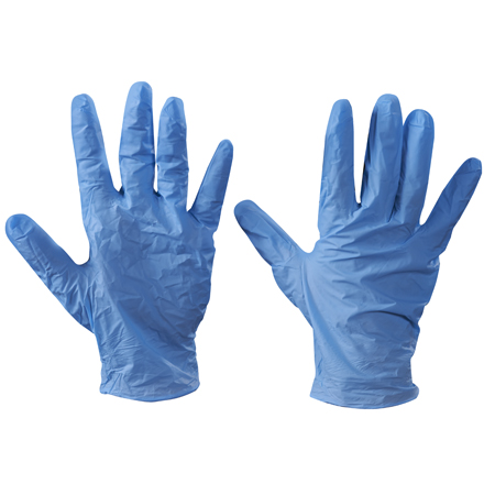 Vinyl Gloves - Blue - 5 Mil - Powder Free - Small