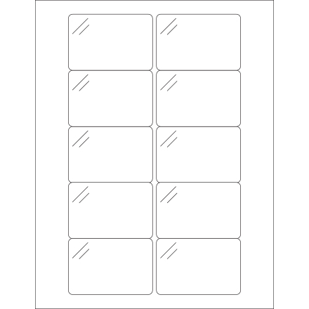 3 x 2 Pure Clear Rectangle Laser Labels