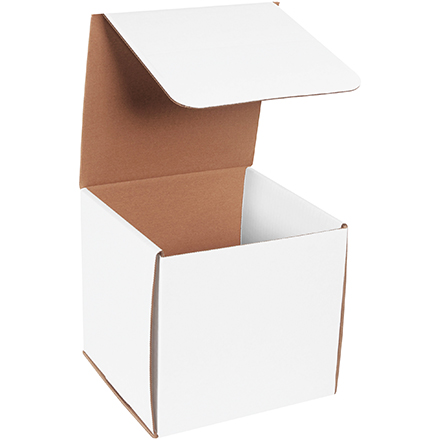 8 x 8 x 8" White Corrugated Mailers